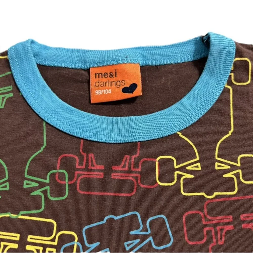 Me&I Darlings Sz 98/104 (3-4Y) Racecar Ringer Tee Shirt